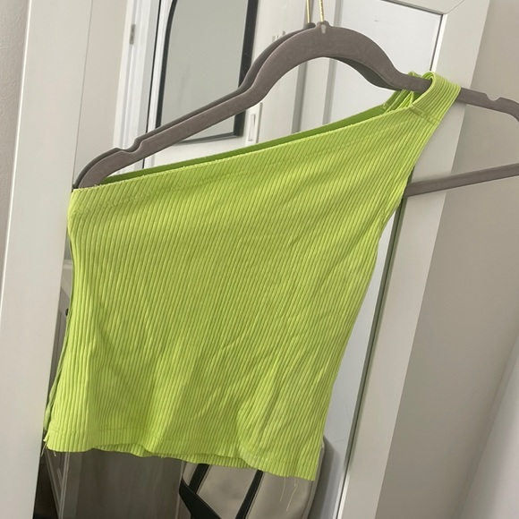 Lime One Shoulder Top - Picture 2 of 5